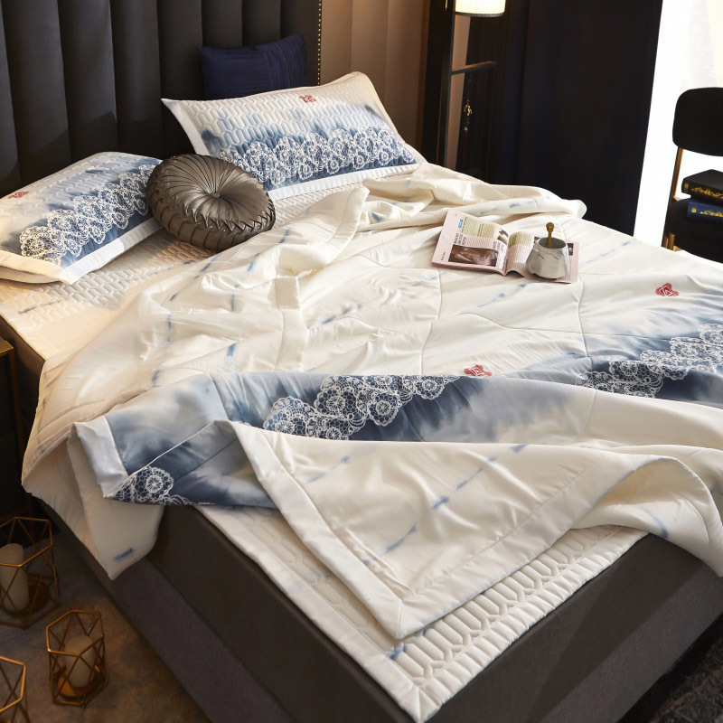 雅鹿凉感丝乳胶夏被水墨江南