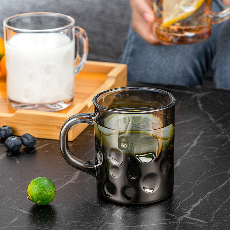 德国CCKO水晶杯玻璃喝水杯家用咖啡牛奶杯子*4个·灰色
