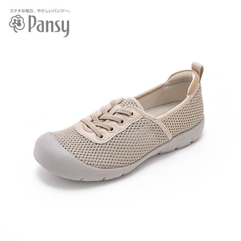Pansy日本女鞋夏季单鞋拇外翻老人鞋HD4100·灰色