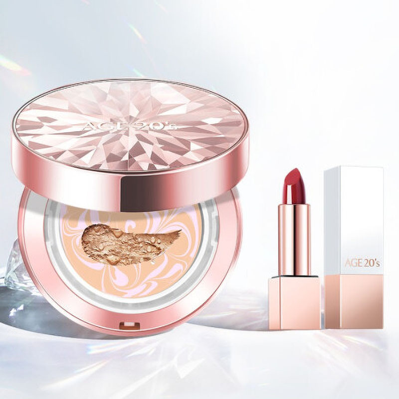 香港直邮爱敬age20s钻石气垫套盒带替换装送口红21象牙白钻石粉