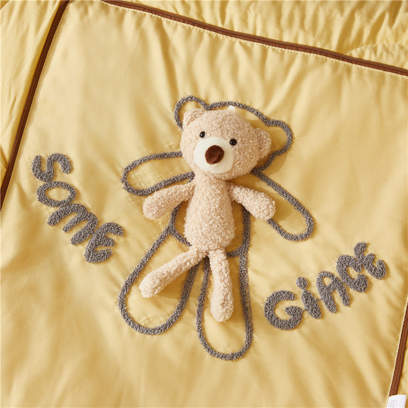 一梦四季款玩偶熊抱枕被·柠檬黄