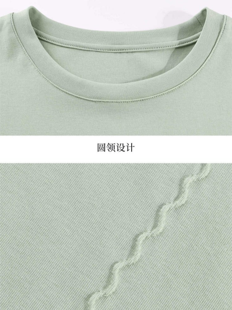 【92精梳棉】轩凌子波浪条纹简约T恤XS82620181·白色