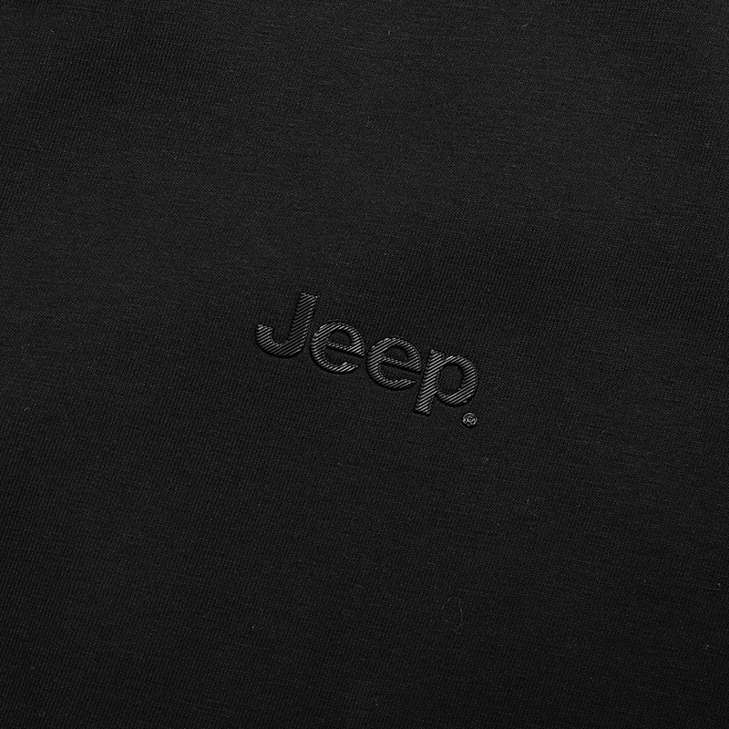 Jeep舒适男士针织外套·经典黑
