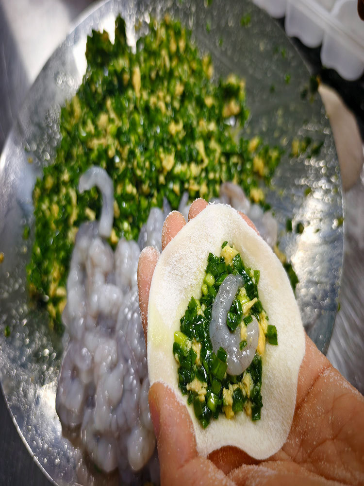 纯手工0.添加剂虾仁三鲜水饺450g*4袋
