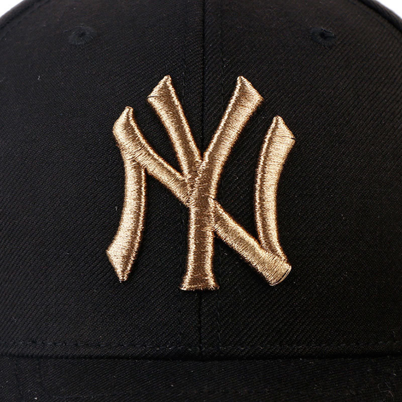 MLB男女帽子 棒球帽 正面NY/LA·黑色金标NY无侧标