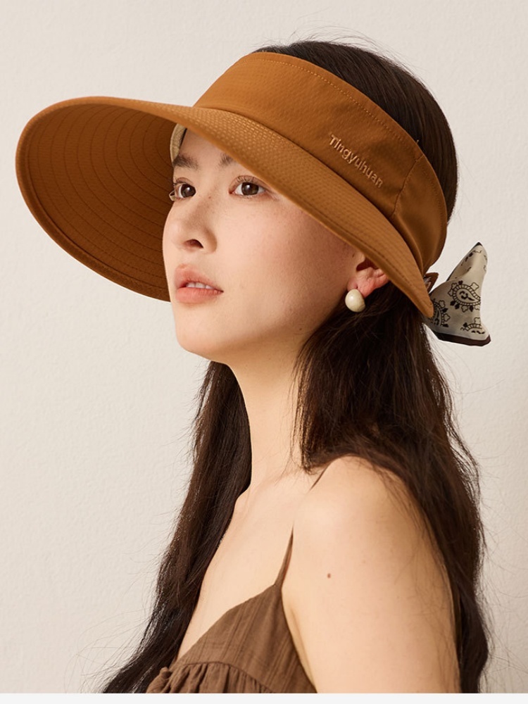 玖策丝巾绑带空顶帽A9-2-1-M6053·卡其色