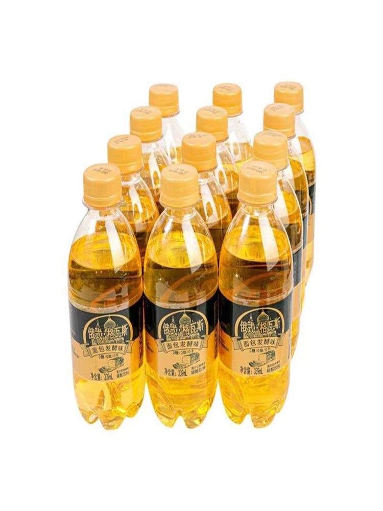 俄式格瓦斯风味汽水 330ml*15瓶 碳酸汽水饮品 整箱装