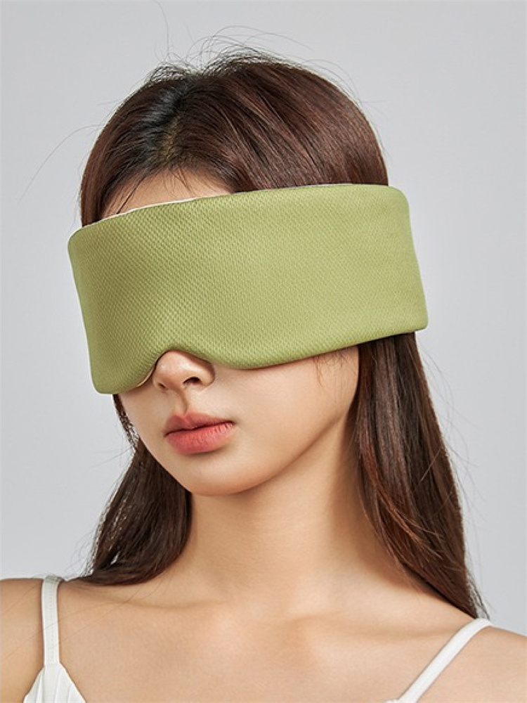 双面全包鸟眼布睡眠眼罩·果绿