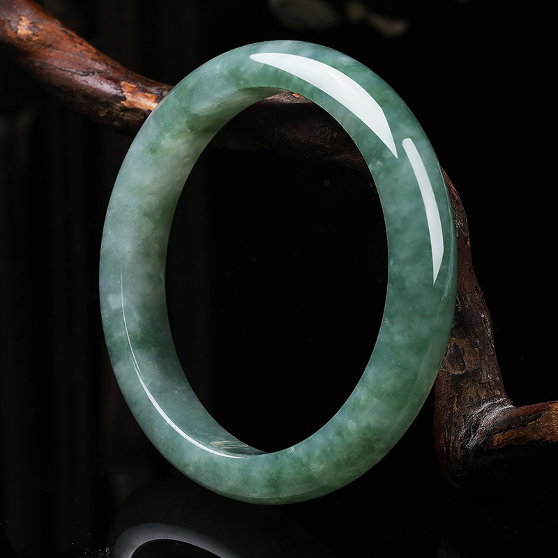 翡丽翠568精品冰油水润天然a货翡翠手镯