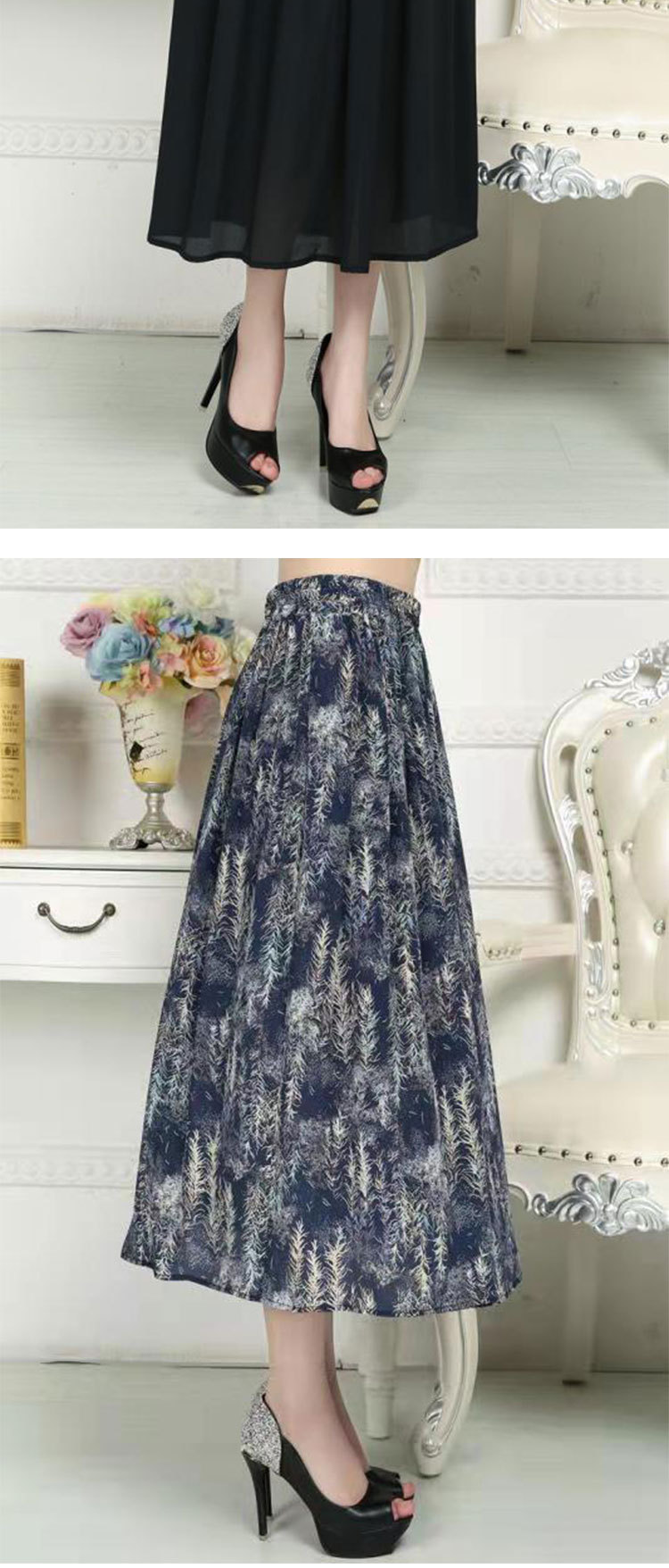 英国jancybony女士真丝双绉中长半身裙黑色