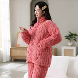 JDL-001豆沙红色拉链提花款