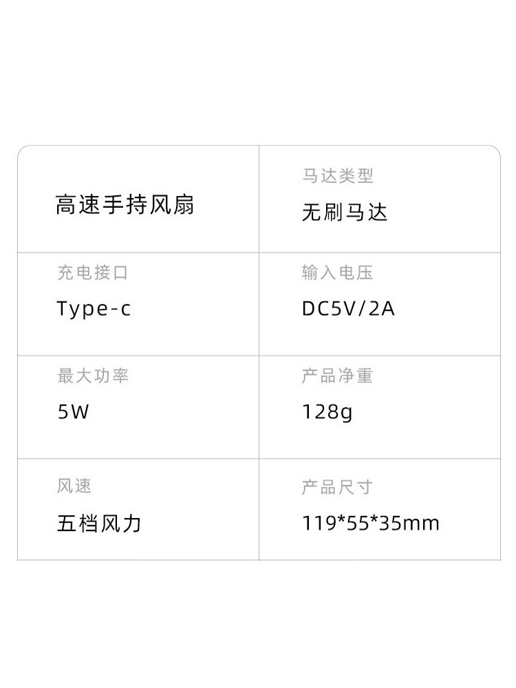 25款手持涡轮高速小风扇 数显五档调节