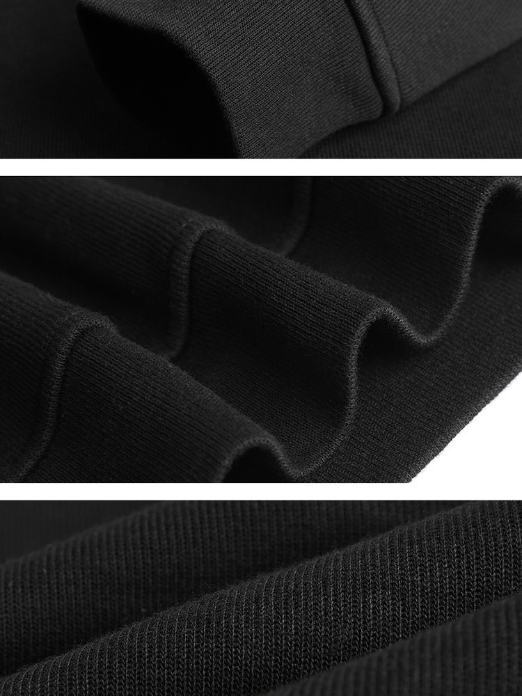 罗蒙男士条纹假两件衬衫秋冬商务休闲针织衫保暖毛衣1Z291105·黑色