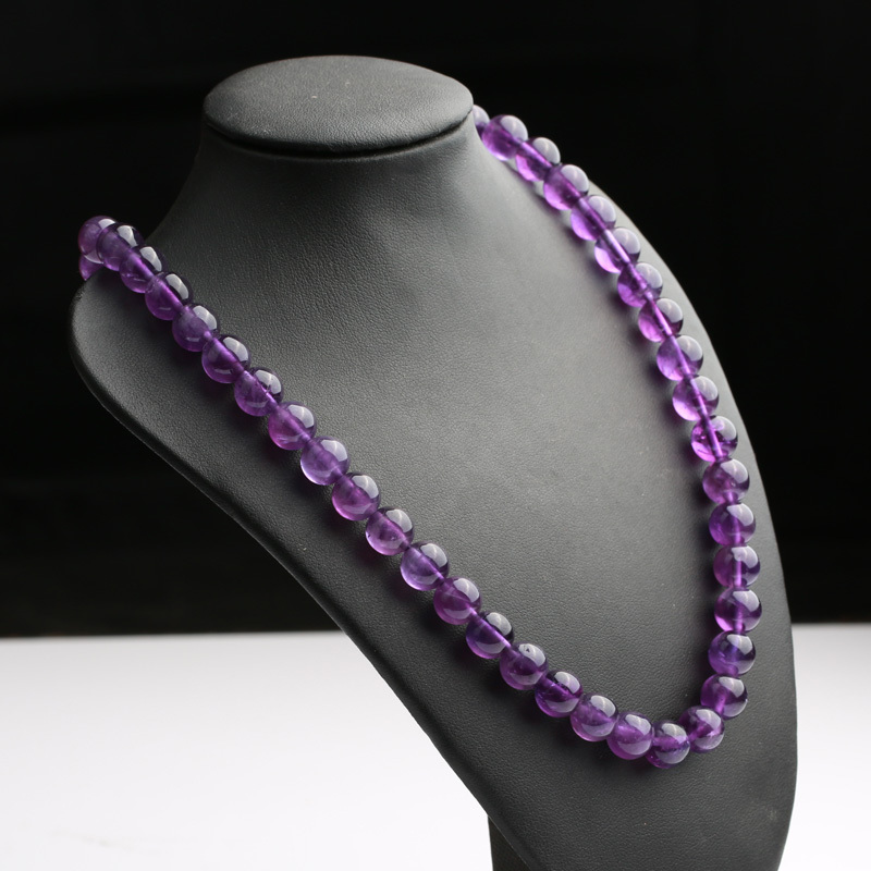 (秒杀)老冯记精选冰透紫水晶项链+手链两件套装