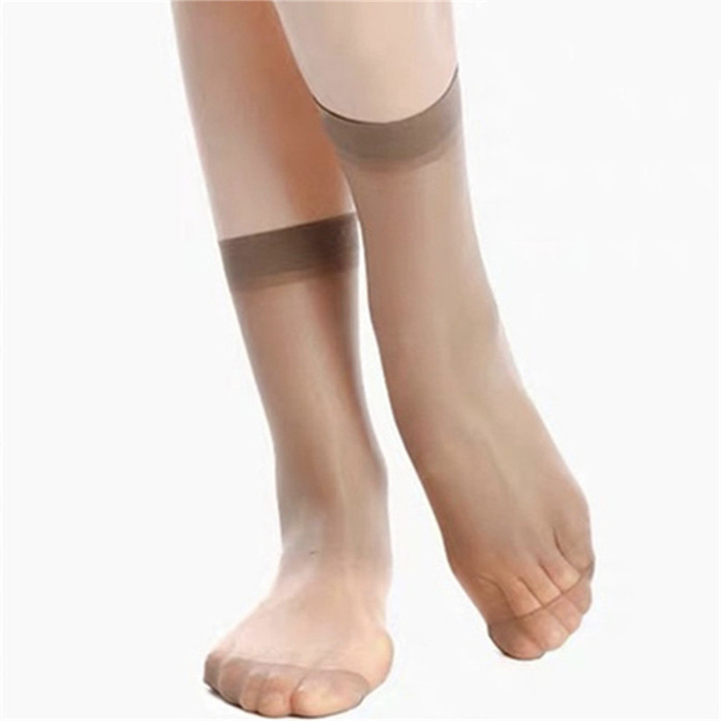 寓美高端品质5D高透明天鹅绒短袜（12双）·咖啡色