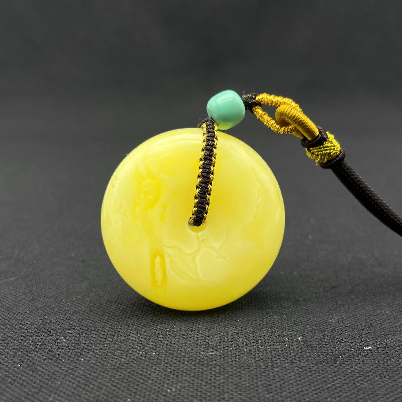 泓铭珠宝蜜蜡平安扣吊坠