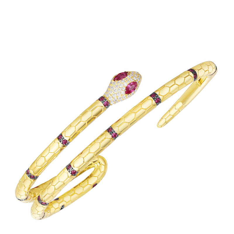 apmmonaco金色925银蛇形手镯ab3506xkry